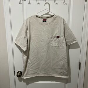 Wrangler Short-Sleeve Pocket Tee in Light Cream